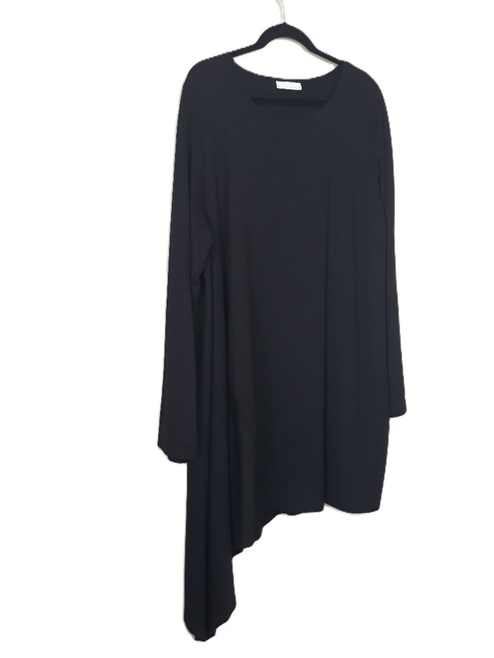 Bryn Walker Modal Asymmetrical Tunic Top Black 2X